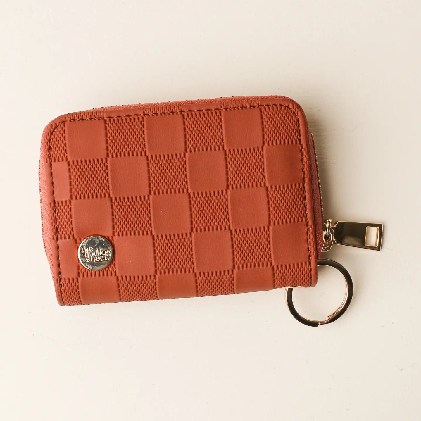 Zip Around Wallet - Cognac Check