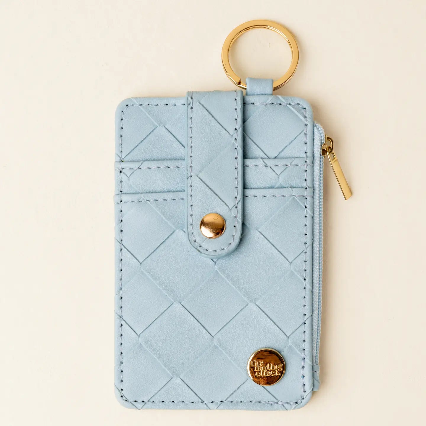 Woven Keychain Wallet - Light Blue