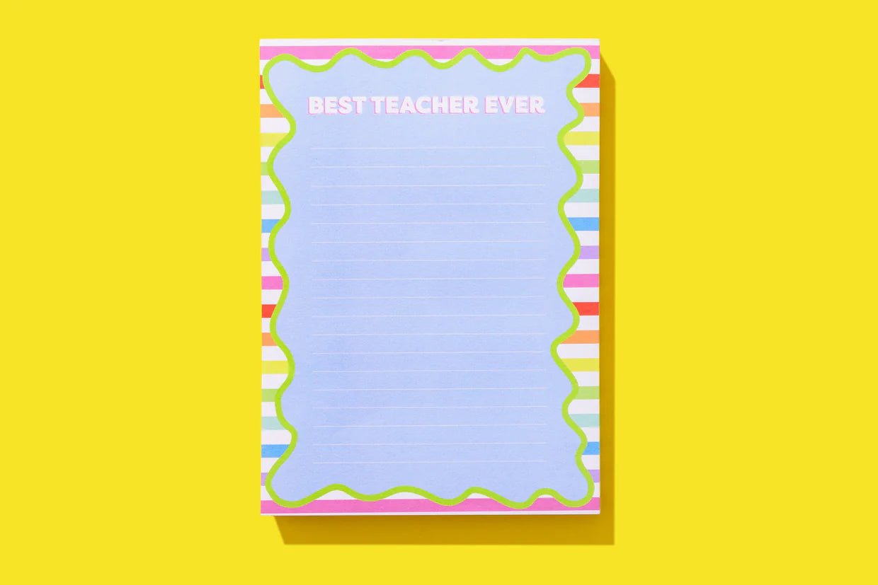 Wavy Best Teacher Notepad