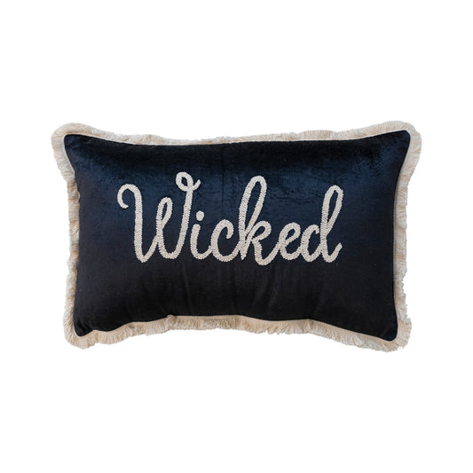 "Wicked" Velvet Pillow