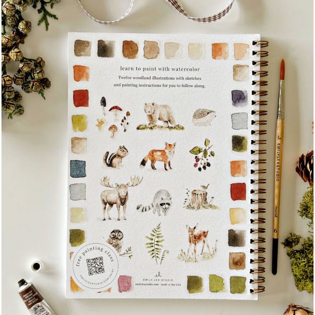Woodland Watercolor Workbook