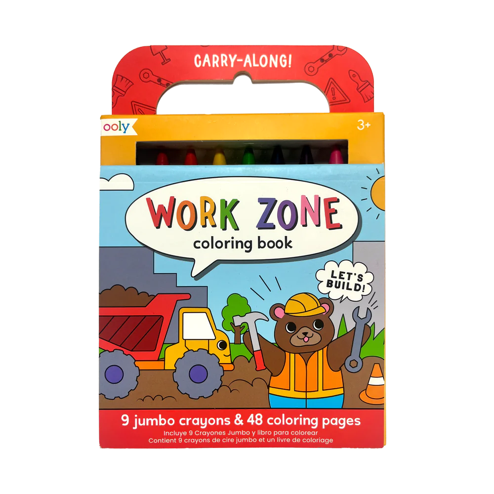 Coloring Book and Crayon Set - Work Zone