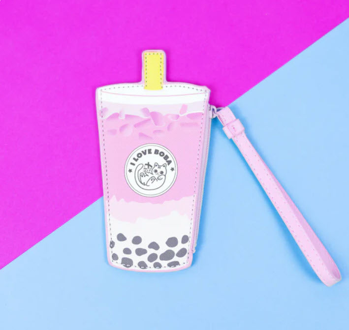 Novelty Wristlet - Taro Boba Milk Tea