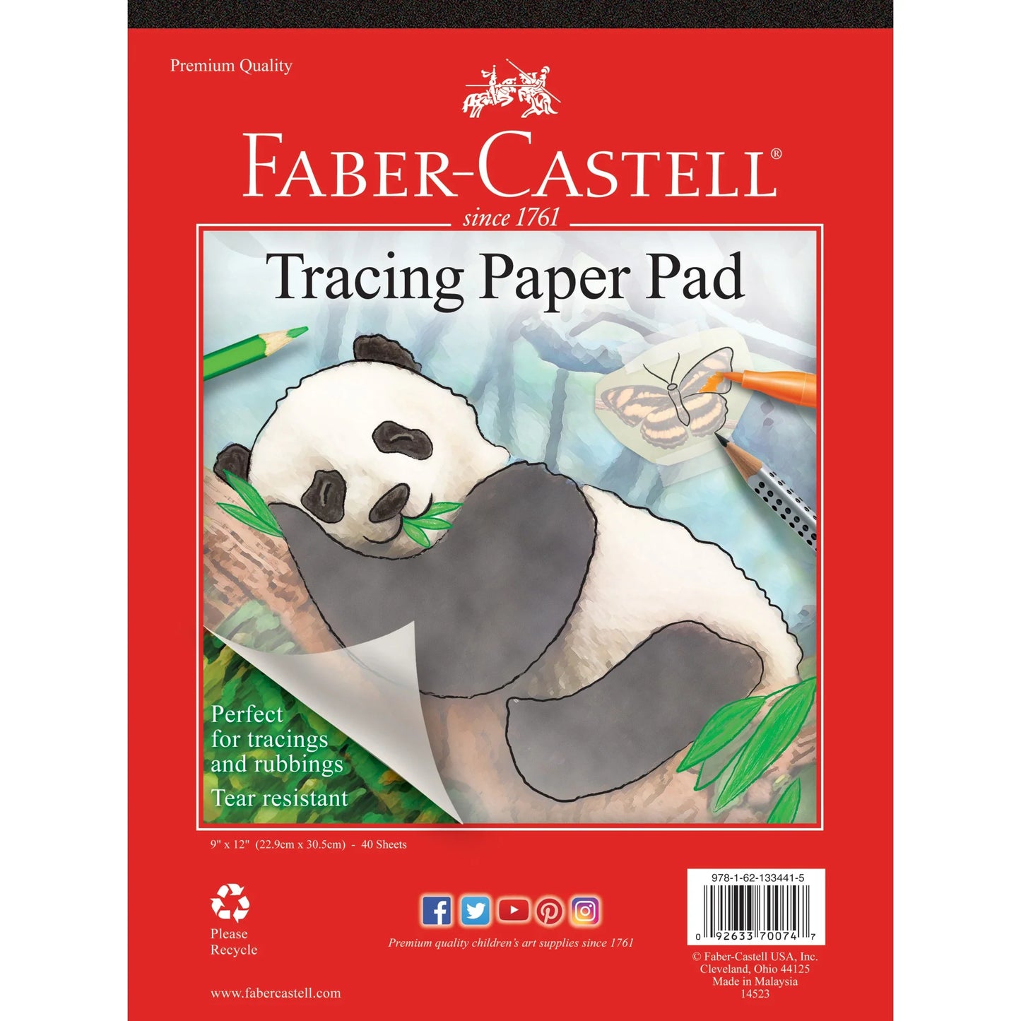 Faber Castell Tracing Paper Pad 9" x 12"