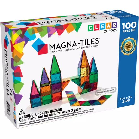 Magna-Tiles Clear Colors 100 Piece Set
