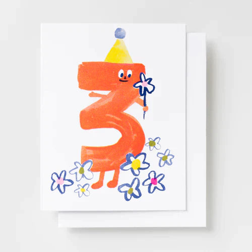 Birthday 3 - Risograph Card