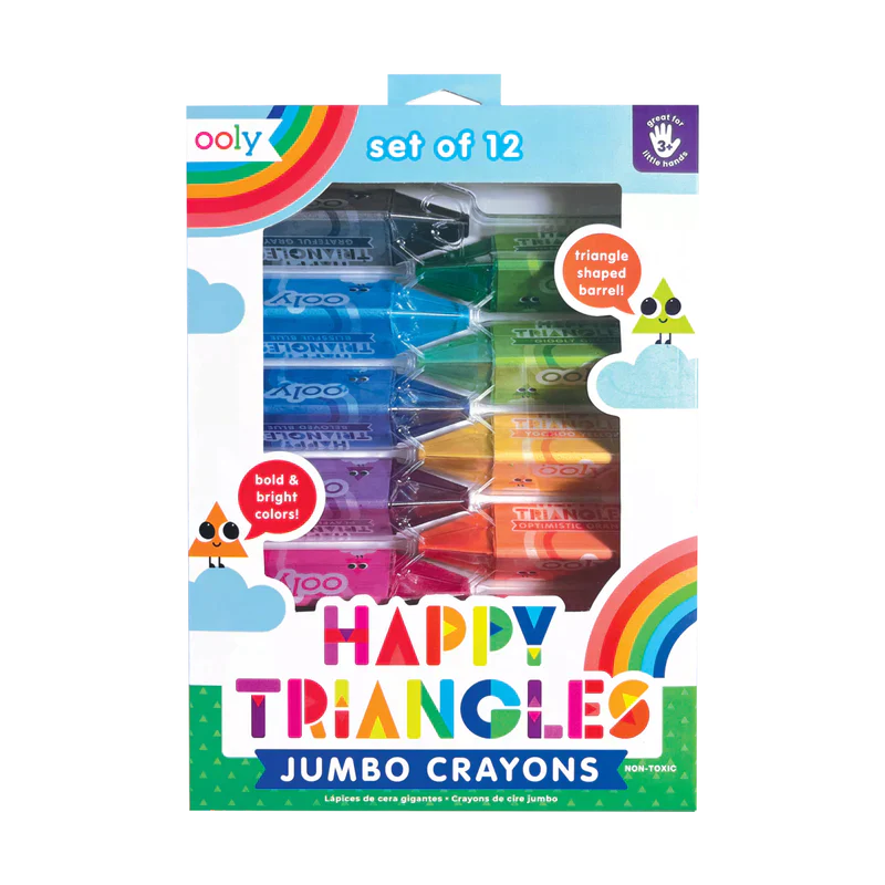 Happy Triangles Jumbo Crayons