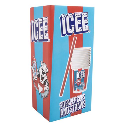 ICEE 20 Paper Cups & Straws