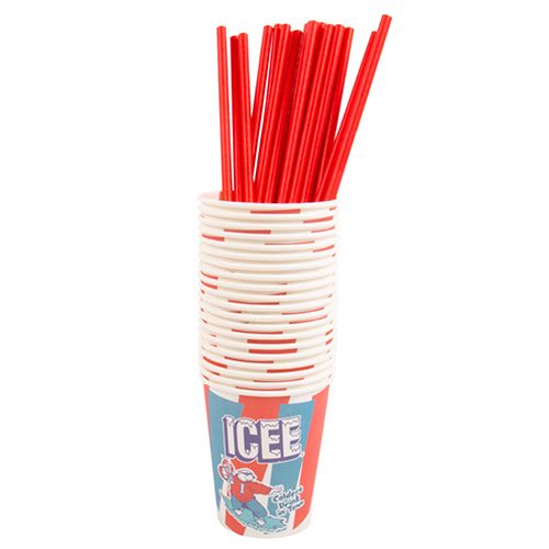 ICEE 20 Paper Cups & Straws