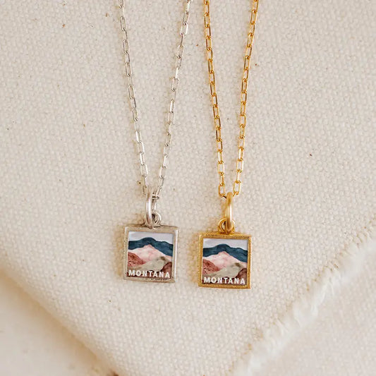 Sun Valley Mountain Landscape Necklace