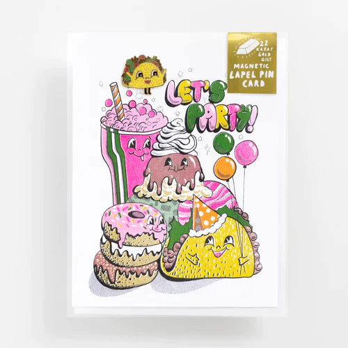 Let's Party - Lapel Pin Card